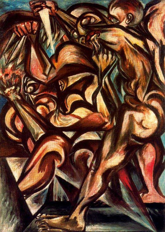Jackson Pollock, "Naked Man with Knife", 1938-40