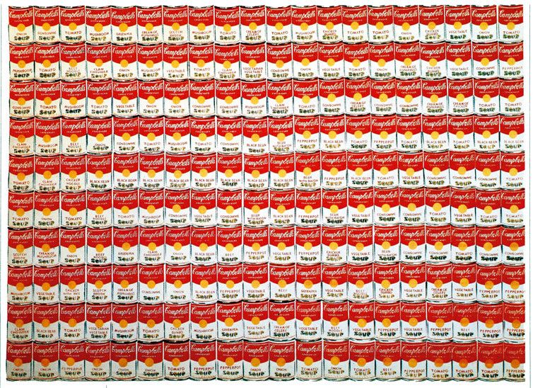 Andy Warhol, Duecento lattine di Campbell's Soup, Serigrafia, 1962