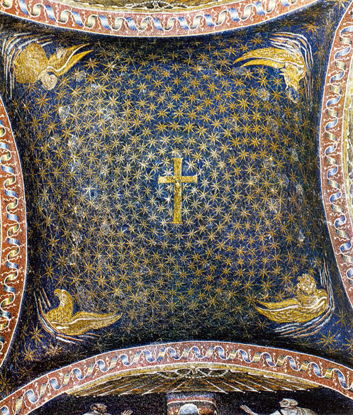 Mausoleo di Galla Placidia: volta, Mosaico, V sec. d.C., Mausoleo di Galla Placidia (Ravenna)