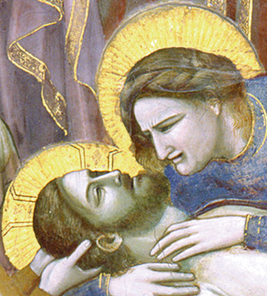 Giotto, Maria e Gesù morto (part. da Storie di Cristo), Affresco, 1305, Cappella degli Scrovegni (Padova)