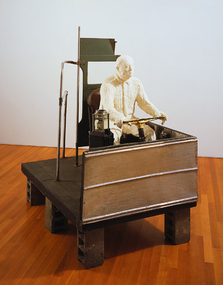 George Segal, L'autista, Gesso e metallo, 1962, Fondazione Segal, (USA)