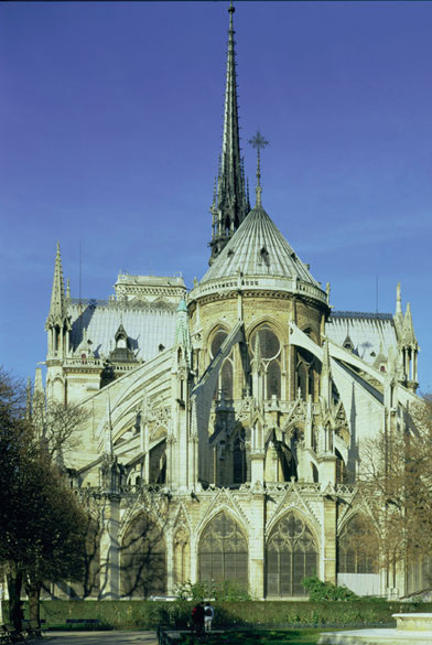 Cattedrale di Notre Dame: esterno dell'abside, 1180 d.C. ca., Parigi
