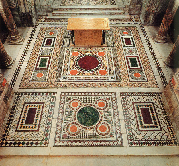 Basilica di San Vitale: pavimento a mosaico, Mosaico, VI sec., Basilica di San Vitale (Ravenna)