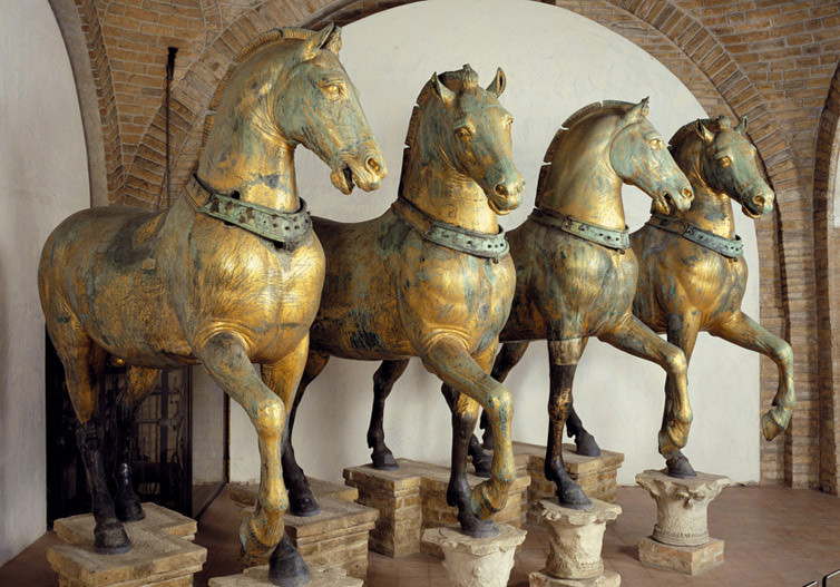 Quattro cavalli, Bronzo, VI sec. d.C., Museo Marciano (Venezia)