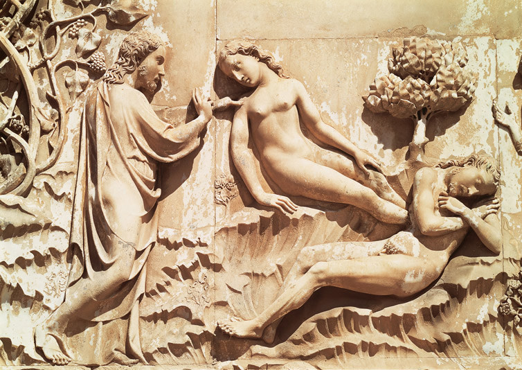 Lorenzo Maitani, La creazione di Eva, Marmo, XIV sec. d.C., Duomo (Orvieto)