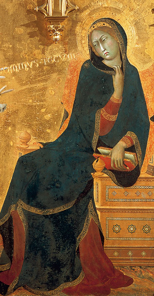 Simone Martini, Annunciazione (part.), Tempera su tavola, 1333, Uffizi (Firenze)