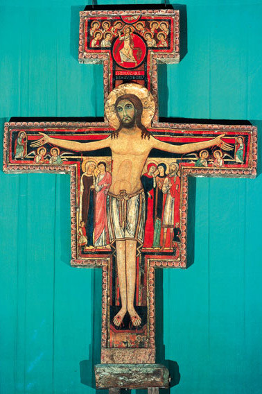 Il Crocifisso di San Damiano, Pittura, XII sec. d.C., Basilica di Santa Chiara (Assisi)