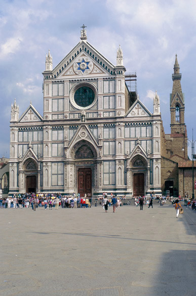 Chiesa di Santa Croce: facciata, sec. XIII, Firenze