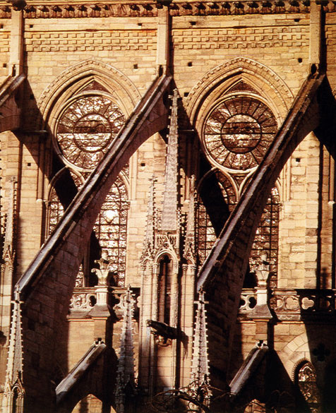 Cattedrale di Notre Dame: archi rampanti, 1190 d.C. ca., Parigi