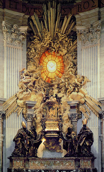 Gian Lorenzo Bernini, Cattedra di San Pietro, Marmo, bronzo e stucco, 1656-66, Basilica di San Pietro, Roma