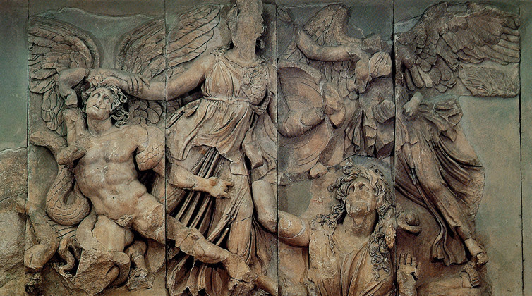 Lotta tra gli dei e i giganti, Scultura a rilievo, Pergamon Museum, (Berlino)
