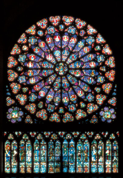 Cattedrale di Notre Dame: vetrata con rosone, Parigi