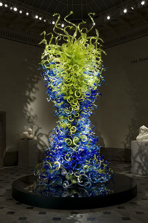 Dale Chihuly,  "Sea Blue e Green Tower", 2004, Vetro,