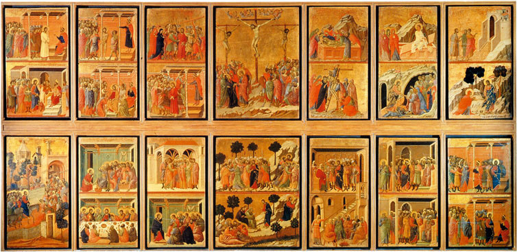 Duccio di Buoninsegna, Storie della Passione di Cristo, Pittura su tavola, 1311 d.C., Museo dell'Opera del Duomo (Siena)
