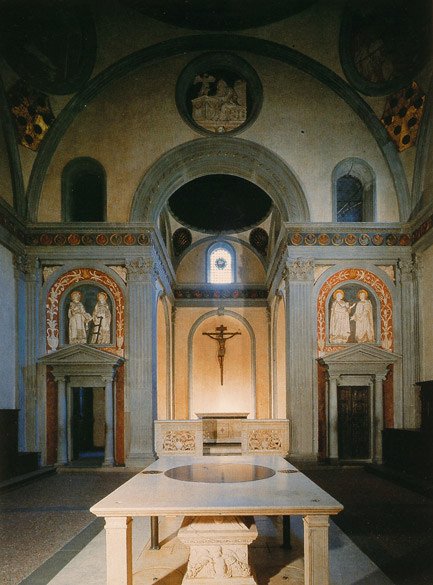 Filippo Brunelleschi, Chiesa di San Lorenzo: interno della Sagrestia vecchia, 1419, Chiesa di San Lorenzo, Firenze