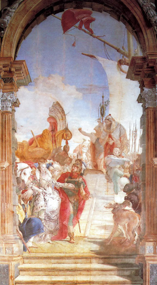 Giovanni Battista Tiepolo, Incontro di Antonio e Cleopatra, Affresco, 1750, Palazzo Labia, Venezia