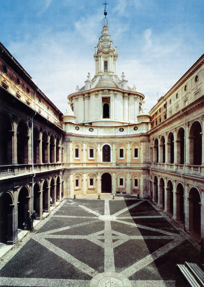 Francesco Borromini, Sant'Ivo alla Sapienza: facciata, 1642-62, Roma