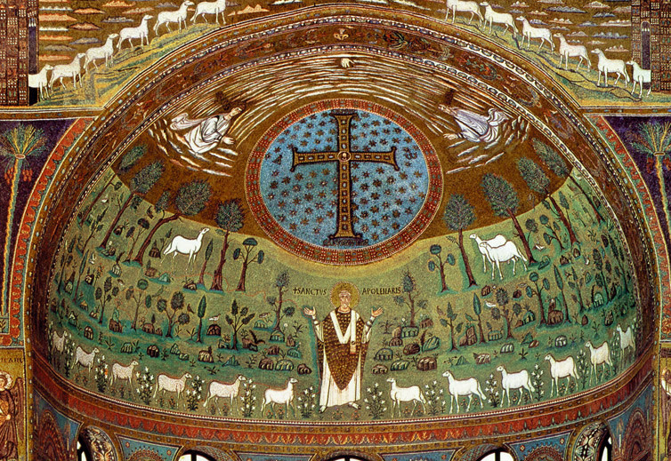 Sant'Apollinare orante, Mosaico, VI sec. d.C., Basilica di Sant'Apollinare in Classe (Ravenna)