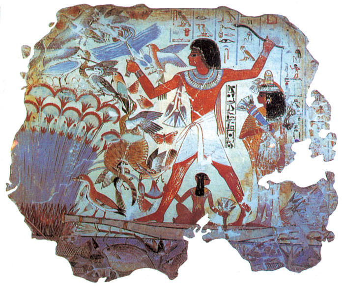 Caccia in palude, Pittura murale, XV sec. a.C., British Museum (Londra)