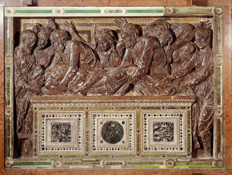 Donatello, Deposizione, Rilievo in pietra di Nanto, 1448, Basilica di Sant'Antonio, Padova