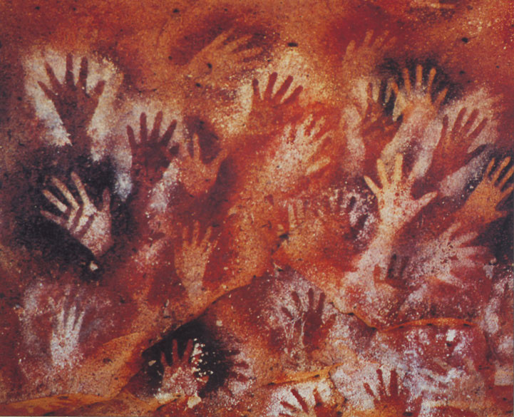Impronte di mani, Pittura parietale (Argentina)