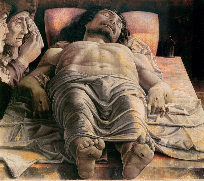 Andrea Mantegna, Cristo morto, Olio su tela, 1480, Pinacoteca di Brera, Milano
