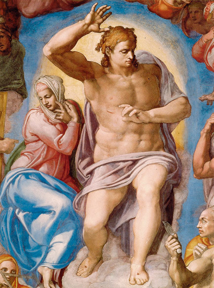 Michelangelo Buonarroti, Giudizio Universale (part.): Cristo Giudice, Affresco, 1512, Cappella Sistina, Roma