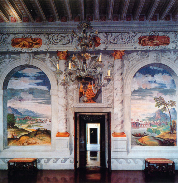 Gualtiero Padovani, Trompe-l'oeil, Affresco, XVI sec., Villa Godi Malinverni, Lonedo di Lugo di Vicenza