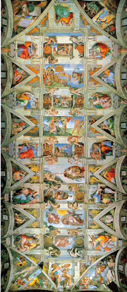 Michelangelo Buonarroti, Cappella Sistina: Volta, Affresco, 1508-12, Cappella Sistina, Roma