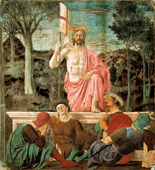 Piero della Francesca, Resurrezione di Cristo, Affresco, 1463, Pinacoteca comunale, Sansepolcro