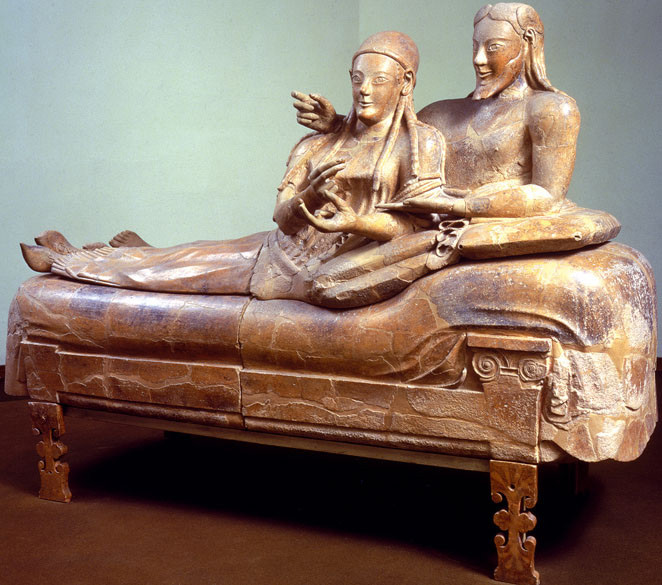 Sarcofago degli sposi, Terracotta, VI sec. a.C. Museo Nazionale di Villa Giulia (Roma)