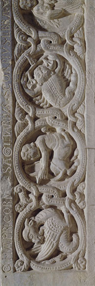 Nicolao, Porta dello Zodiaco (part.), Scultura a rilievo, 1120 d.C. Sacra di San Michele (Val di Susa)