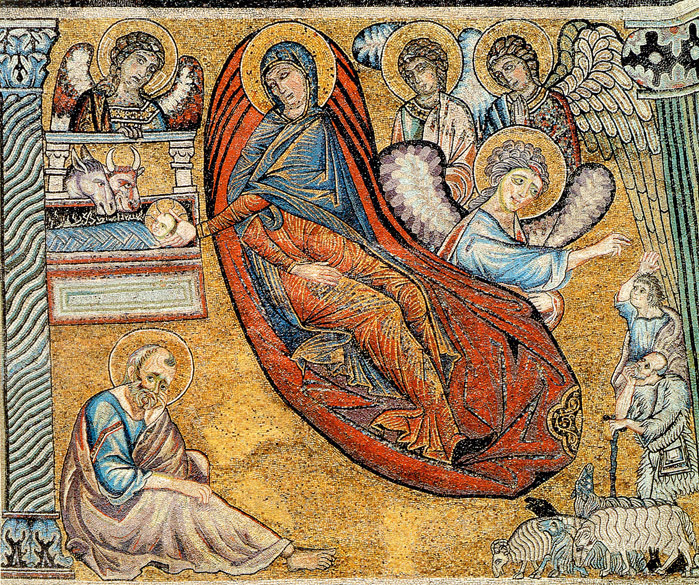 Natività, Mosaico, XIII sec. d.C., Battistero di San Giovanni (Firenze)