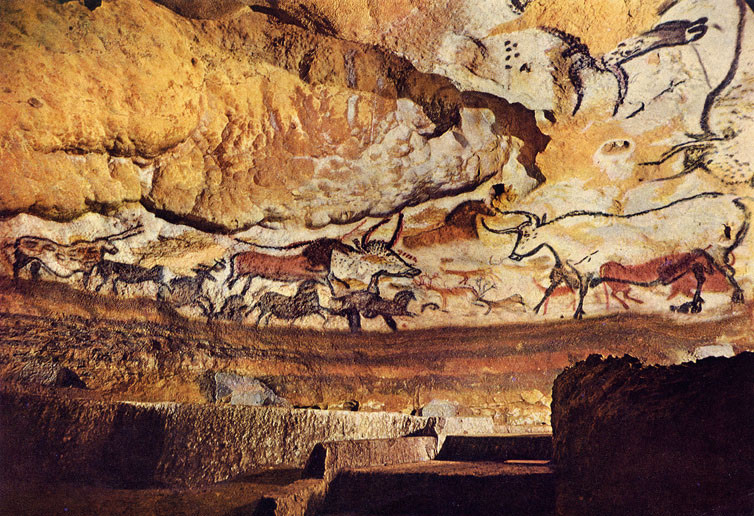 Animali policromi, Pittura parietale, XIII millennio a.C., Grotta di Lascaux (Lascaux)