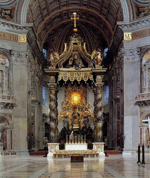 Gian Lorenzo Bernini, Basilica di San Pietro: abside, 1666, Basilica di San Pietro, Roma