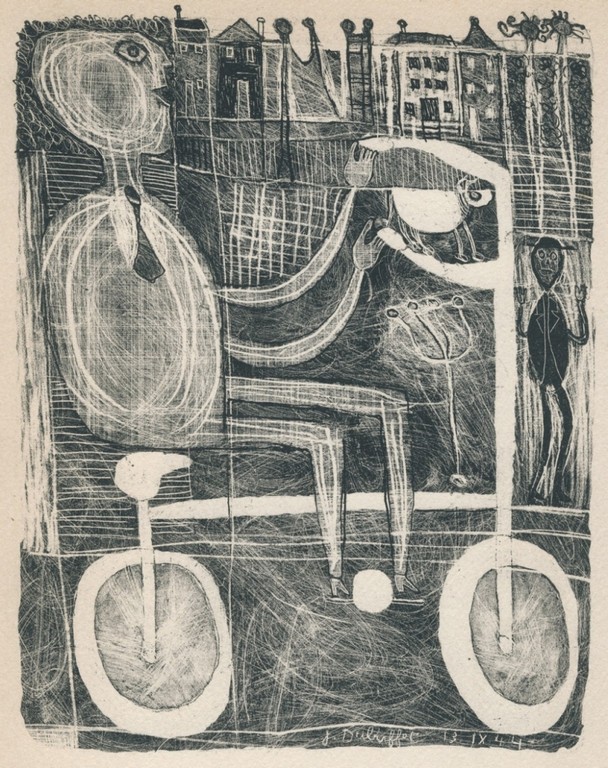Jean Dubuffet, "L'Homme du Commune (Cyclotourisme)", 1944,