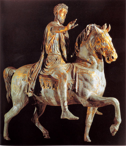 Marco Aurelio: monumento equestre, Scultura a tutto tondo in bronzo, 161-180 d.C., Museo Capitolino (Roma)