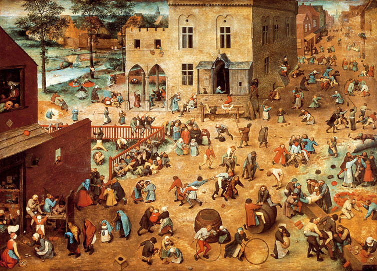 Pieter Bruegel, Giochi di bimbi, Olio su tela, 1560, Kunsthistorisches Museum, Vienna