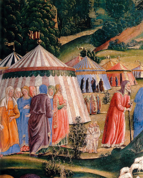 Cosimo Rosselli, Storie di Mosè: Adorazione del vitello d'oro (part.), Affresco, 1483, Cappella Sistina, Roma
