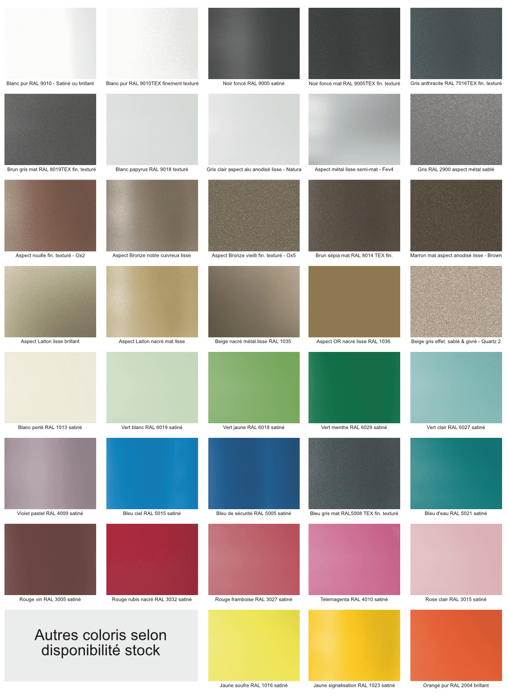 coloris collection www.piedtable.fr 2026