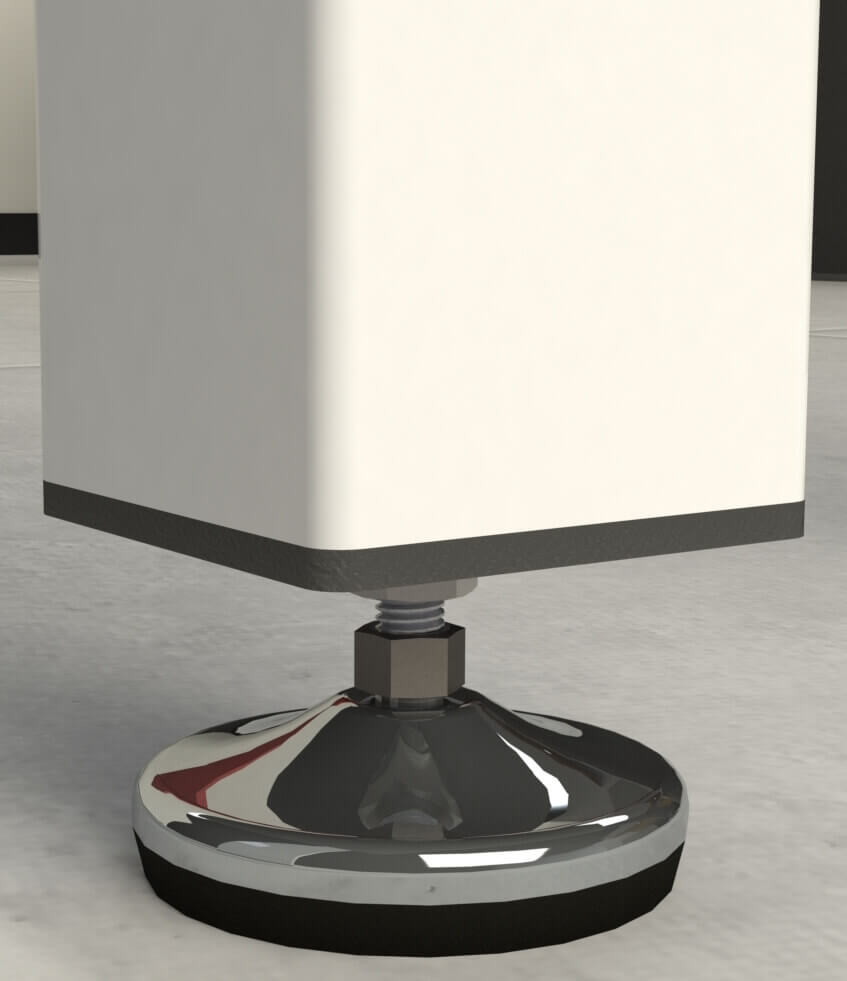 Pied de table carré Centya H 7 cm - embout plat Pied de table carré Centya H 7 cm - embout plat