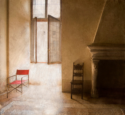 "Story # 2" from series "Italien dust" , author's technology, 50x50cm, 2014 Italy