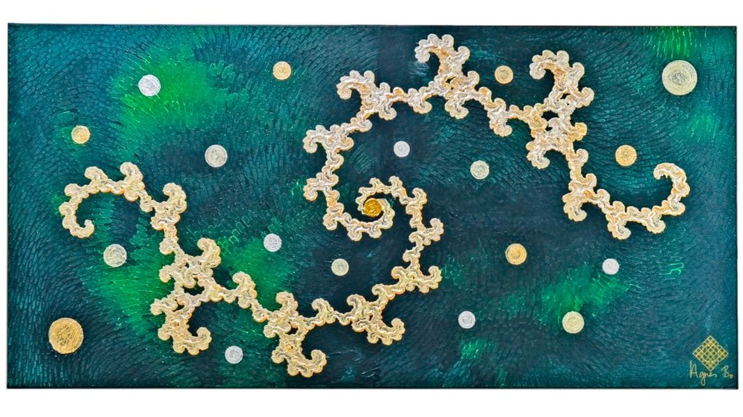 "Emerald Golden Double Dragon"