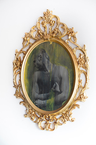 series: "mirrors" | analog unique self-made prints in golden frames | 50x60 cm | 2011-2012