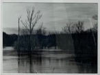 Klemens Körner | "Elbe, Hochwasser bei Coswig" | 24,4 x 19,4 cm in 50 x 40 cm (Rahmen) | 600,-€