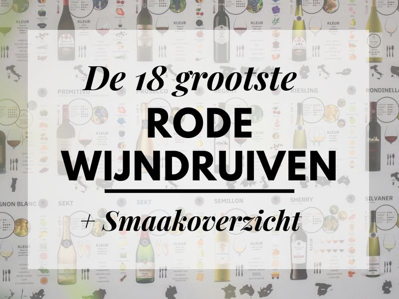 Rode wijn soorten: Top 18 Blauwe Druivenrassen + Compleet Smaakoverzicht