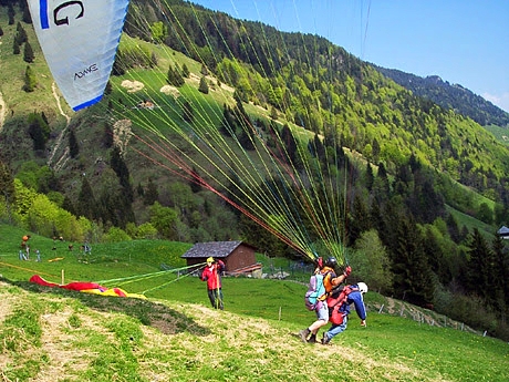 Start: Wie besprochen rennt der Passagier bis wir den Boden verlassen.