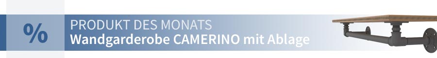 ilTubo Produkt des Monats mit Rabatt - Camerion, Industrial Garderobe aus Rohren mit Ablage