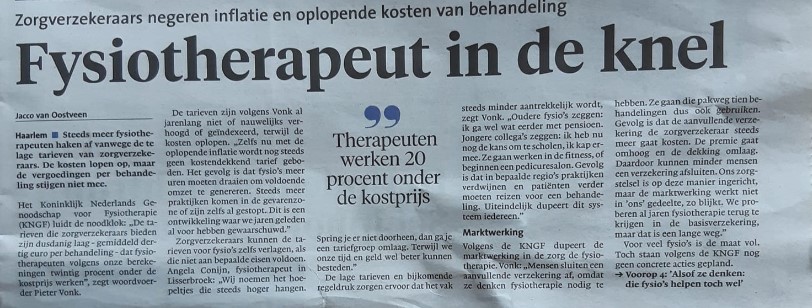 "Fysiotherapeut in de knel"