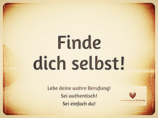 Finde dich selbst...